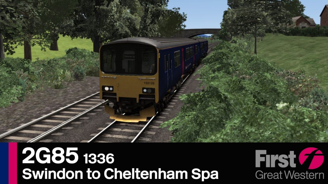 2G85 1336 Swindon to Cheltenham Spa