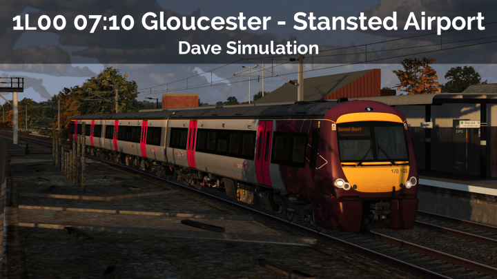1L00 07:10 Gloucester – Stansted Airport