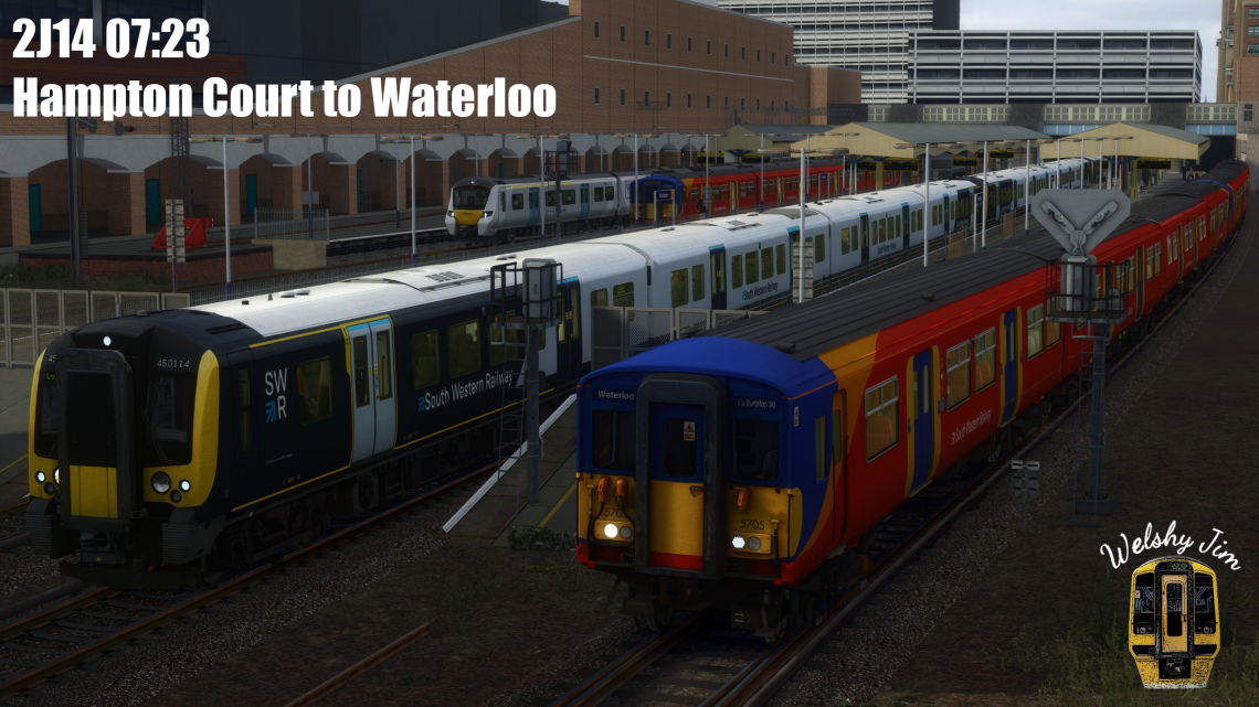 (WJ) 2J14 07:23 Hampton Court to London Waterloo