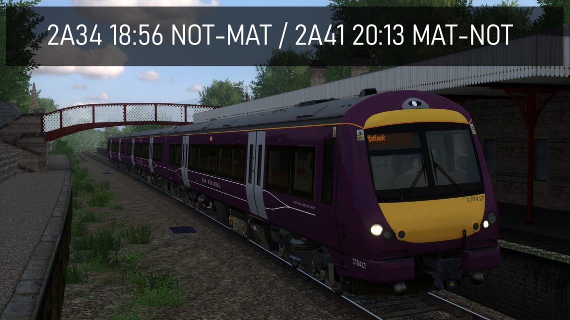 2A34 1856 Nottingham to Matlock/2A41 2013 Matlock to Nottingham