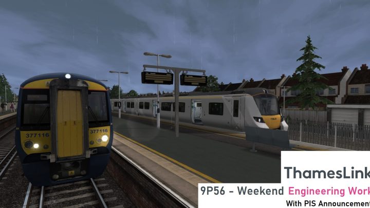 9P56 – 1828 Weekend Engineering Works (With Onboard PIS Announcements)