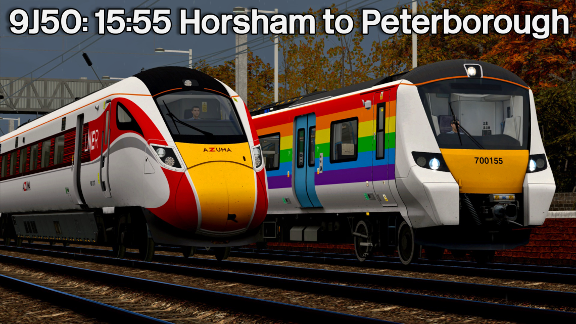 9J50 1555 Horsham to Peterborough