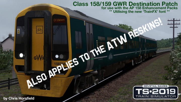 Class 158 ATW/GWR Destination Patch