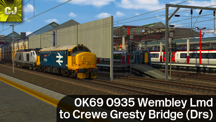0K69 0935 Wembley Lmd to Crewe Gresty Bridge (Drs)