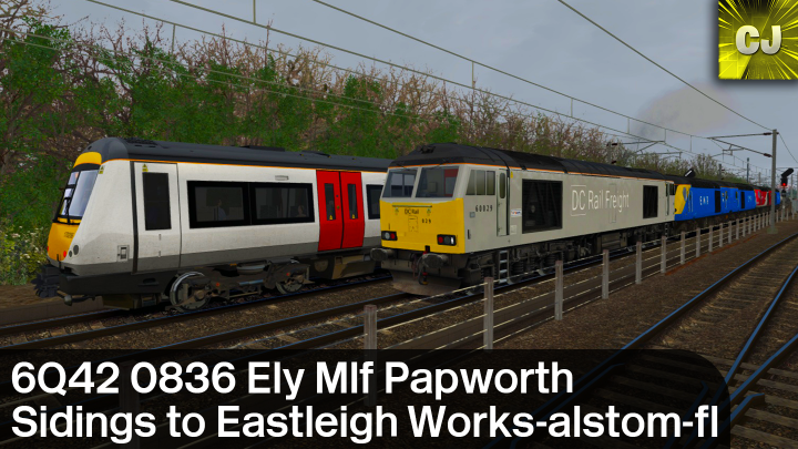 6Q42 0836 Ely Mlf Papworth Sidings to Eastleigh Works-alstom-fl