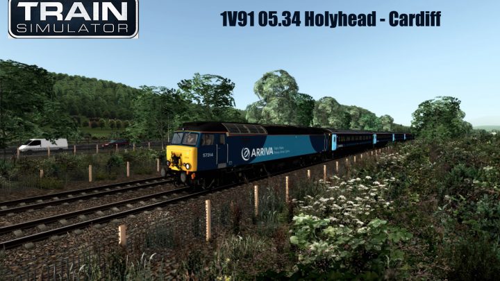 1V91 05.34 Holyhead to Cardiff Class 57 (NWC Branded Version)