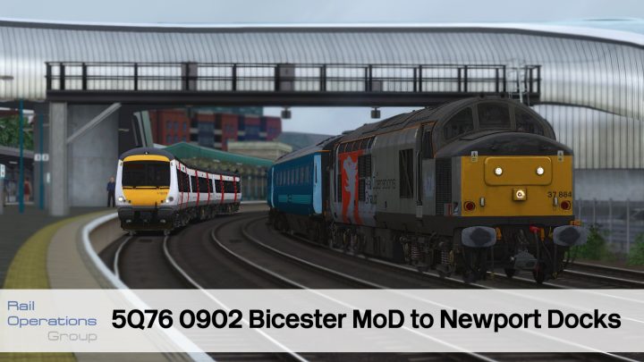 5Q76 0902 Bicester MoD to Newport Docks