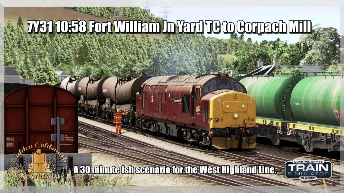 [G.G.S.} 7Y31 10:58 Fort William Jn Yard TC to Corpach Mill