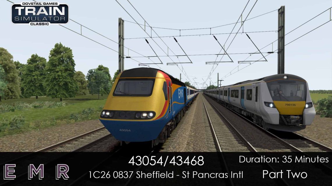 43054/43468/ 1C26 0837 Sheffield – London St Pancras International (Part Two)