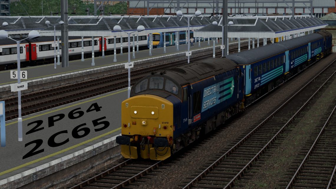 [TCP] (37419+37422) 2P64 15:18 Norwich to Great Yarmouth / 2C65 15:55 Great Yarmouth to Norwich